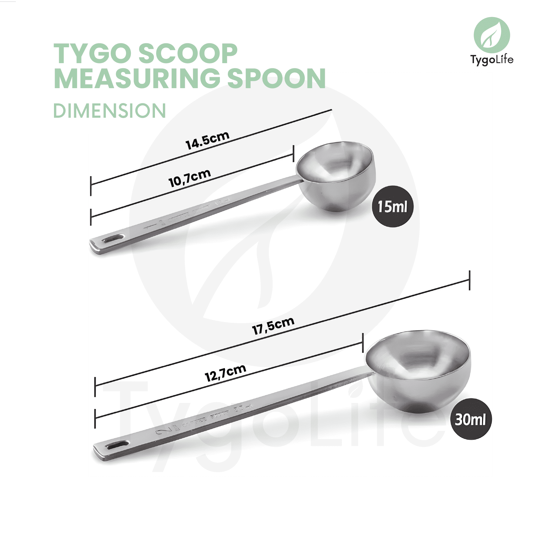 TYGO SCOOP MEASURING SPOON STAINLESS STEEL COFFEE SENDOK TAKAR - Image 4